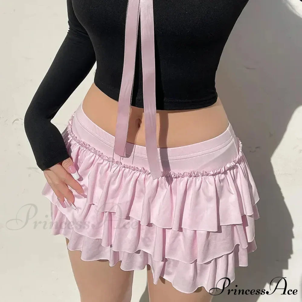 Delightful Lower-Waist Rose A-Line Skirt - Image 6
