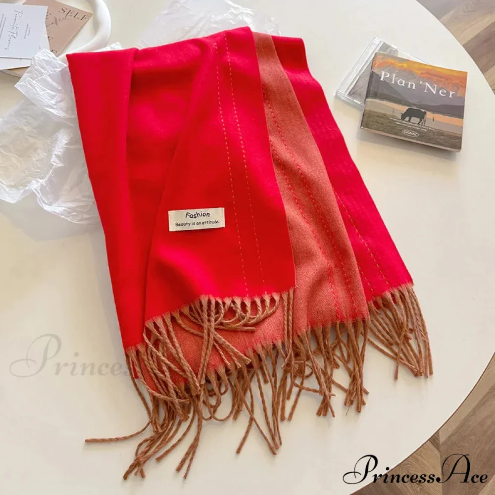 Dense Chunky Cashmere Winter Scarf - Image 10