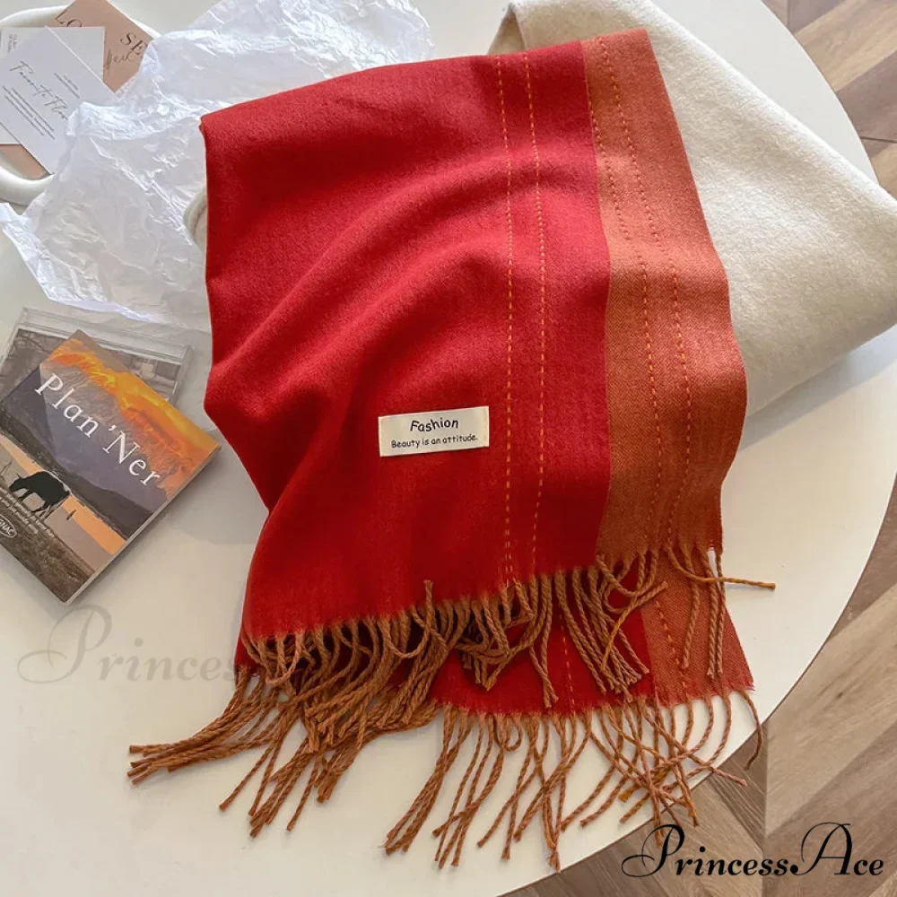 Dense Chunky Cashmere Winter Scarf - Image 11