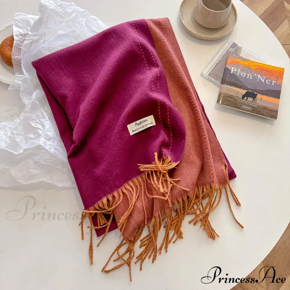Dense Chunky Cashmere Winter Scarf - Image 12