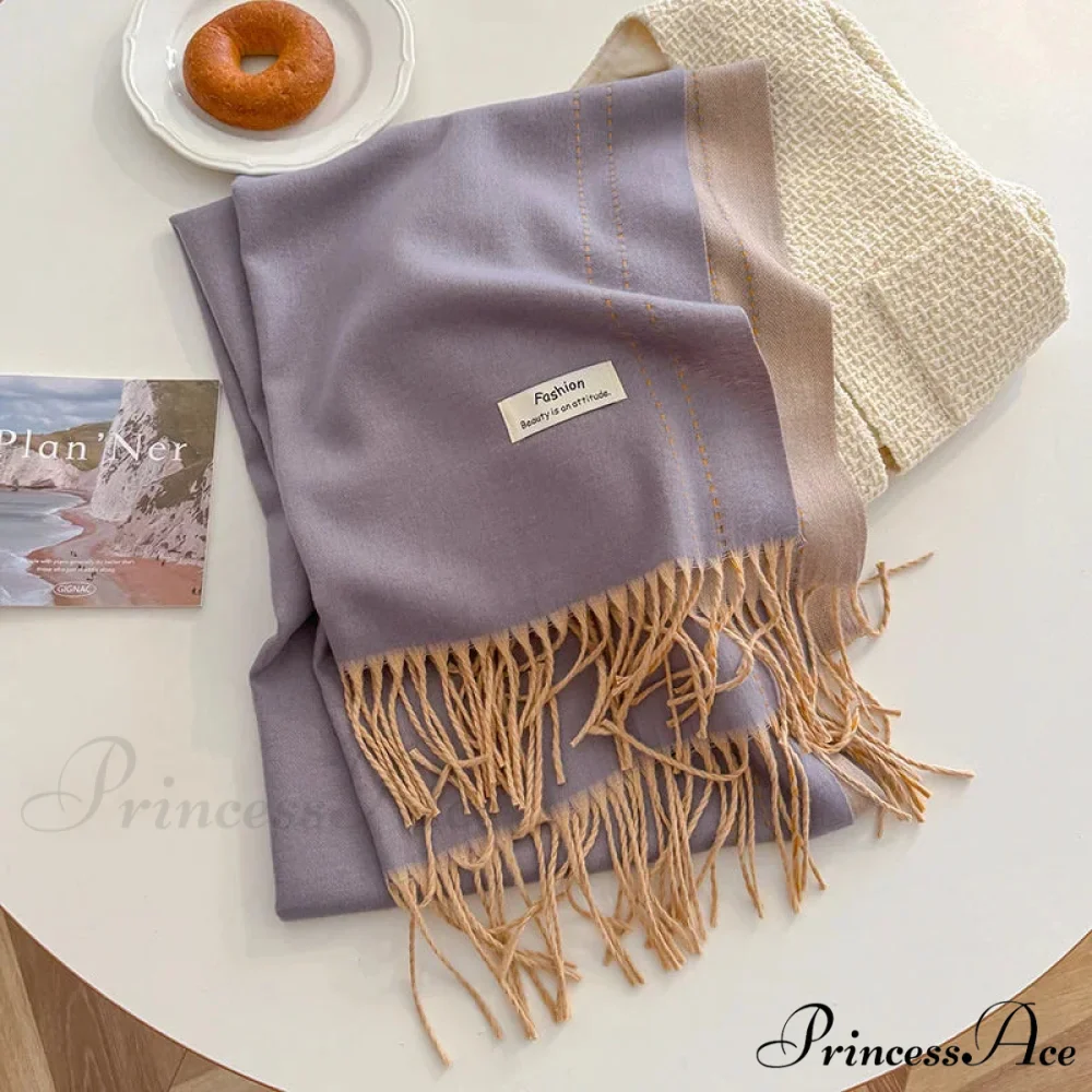 Dense Chunky Cashmere Winter Scarf - Image 14