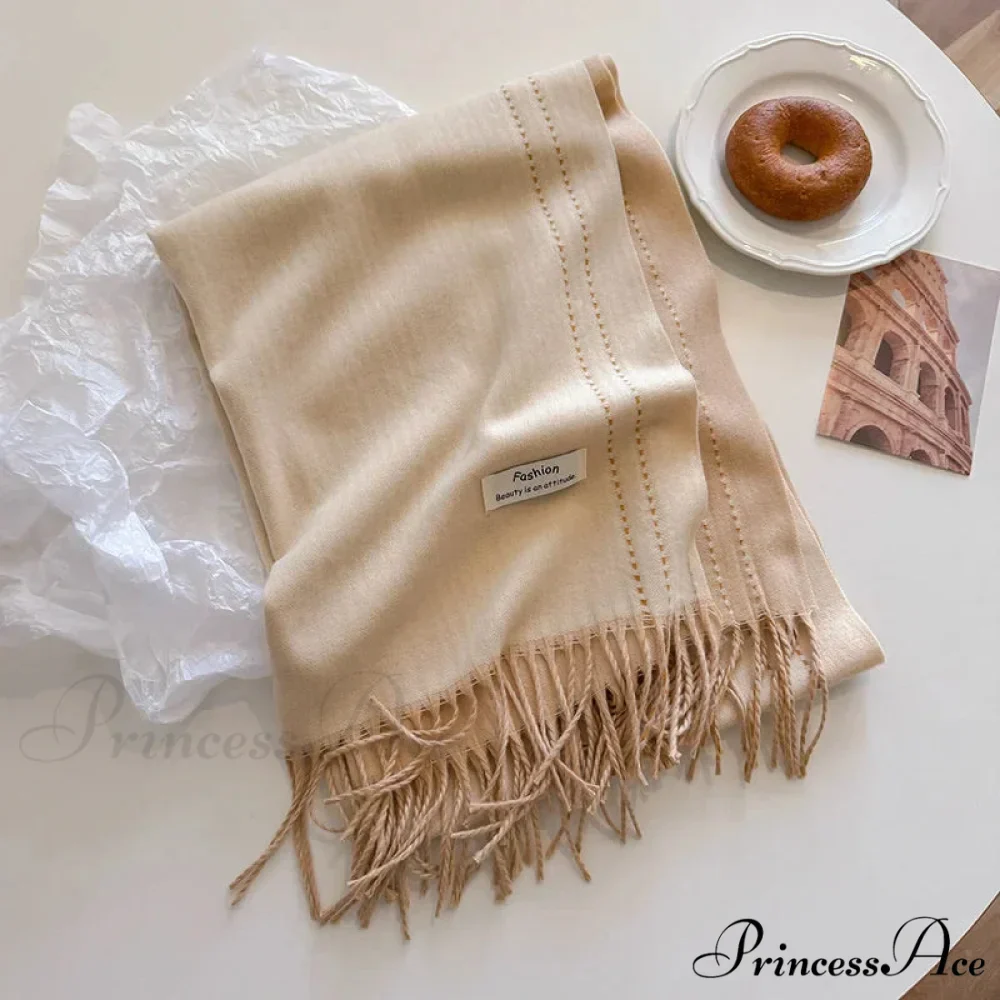 Dense Chunky Cashmere Winter Scarf - Image 15