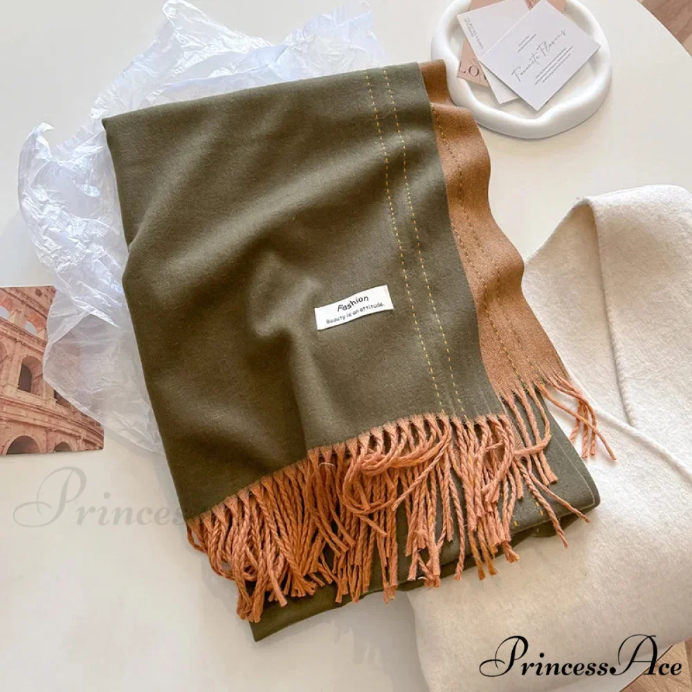 Dense Chunky Cashmere Winter Scarf - Image 17