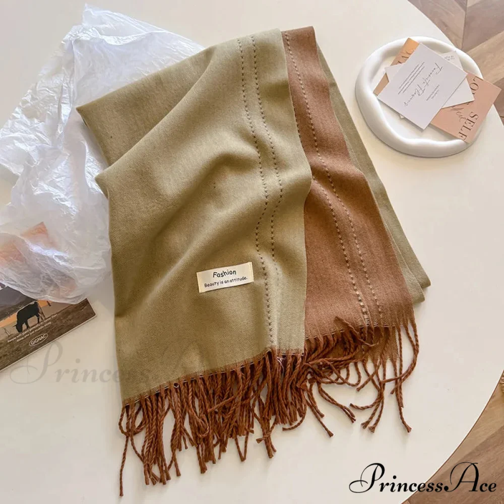 Dense Chunky Cashmere Winter Scarf - Image 18