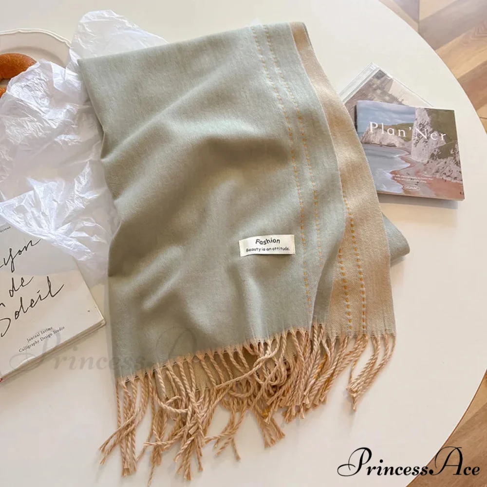Dense Chunky Cashmere Winter Scarf - Image 19