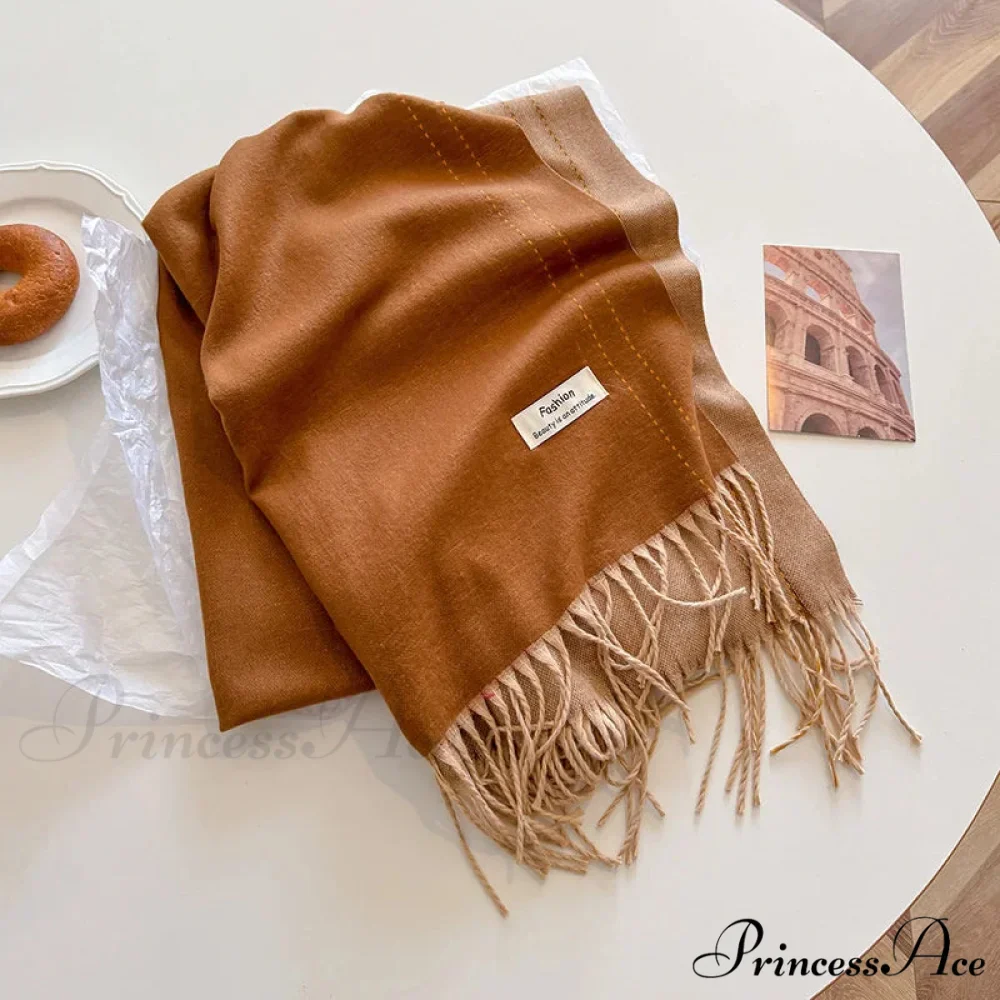 Dense Chunky Cashmere Winter Scarf - Image 3