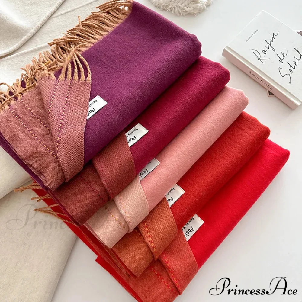 Dense Chunky Cashmere Winter Scarf - Image 5