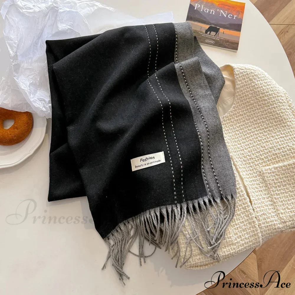 Dense Chunky Cashmere Winter Scarf - Image 7