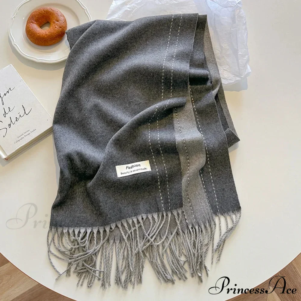 Dense Chunky Cashmere Winter Scarf - Image 8