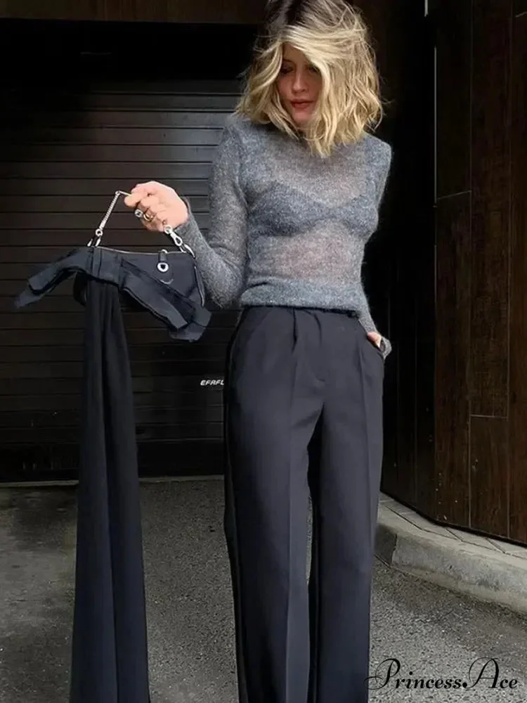 Dense Circular Neck Slim Bodycon Sweater - Image 4