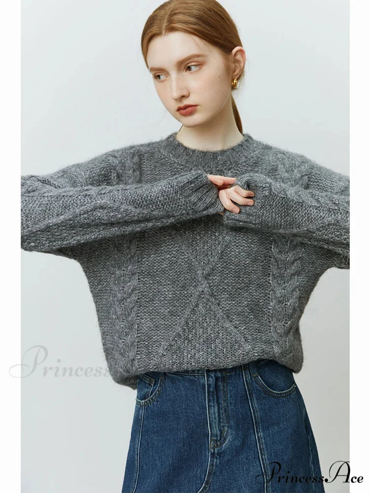 Diamond Design Spin Knitted Pullover Jumper - Image 3