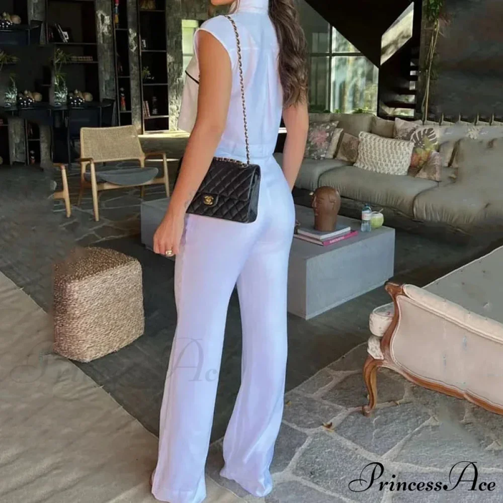 Differentiate Collar Waistcoat Pockets Trousers Workplace Two Piece Ensemble - Image 2