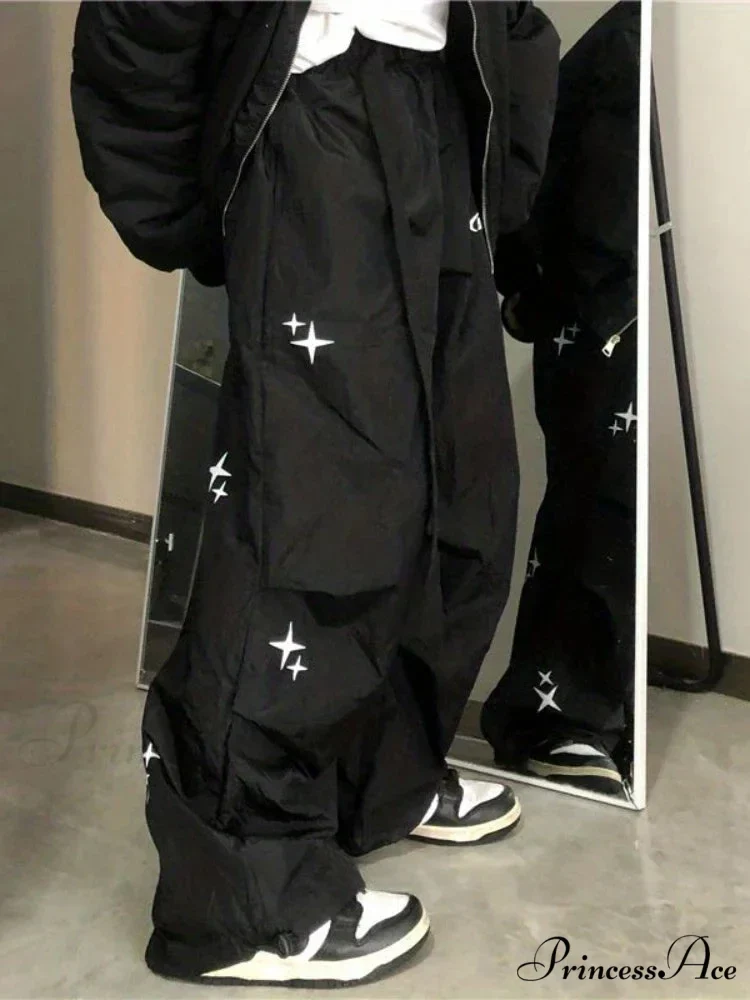 Digital Y2K Parachute Loose-Fitting Trousers - Image 4