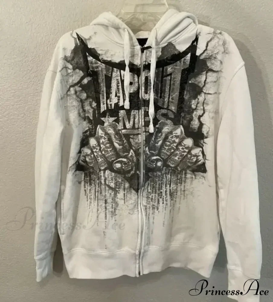 Distressed Zip Up Sweater - Image 11