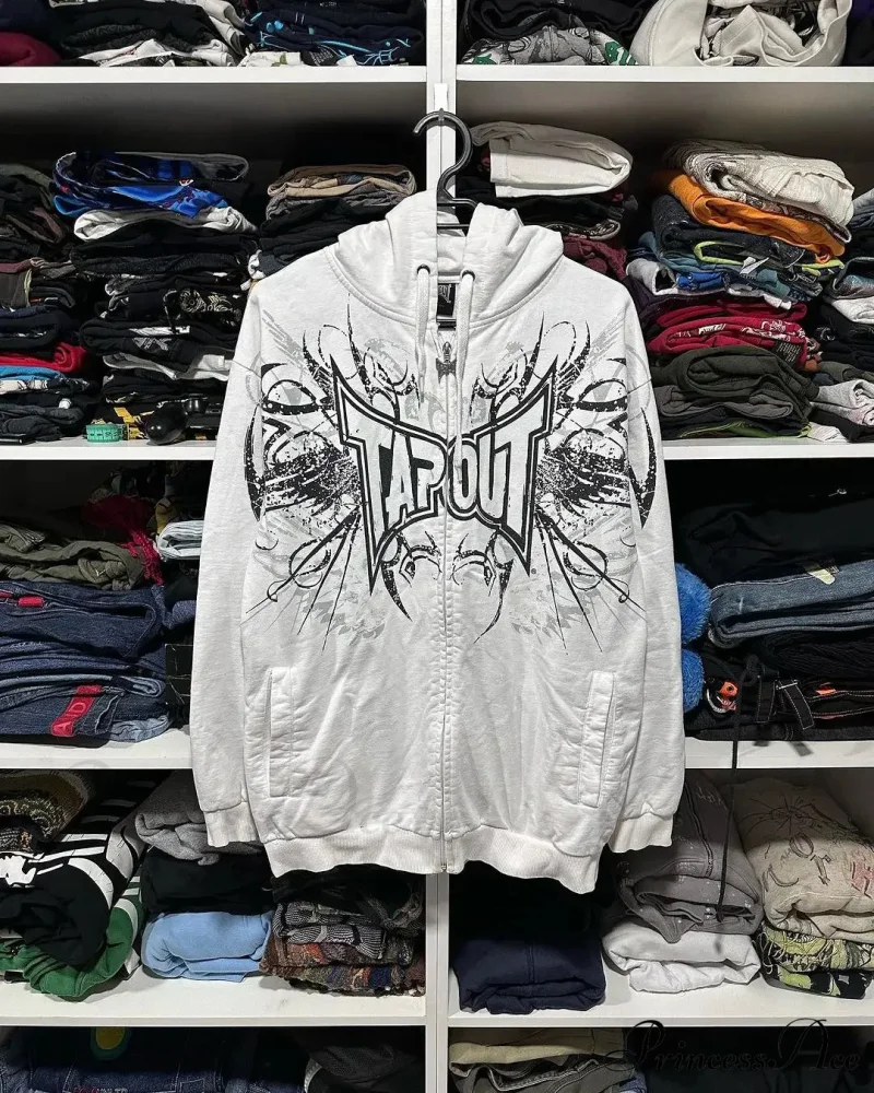 Distressed Zip Up Sweater - Image 12