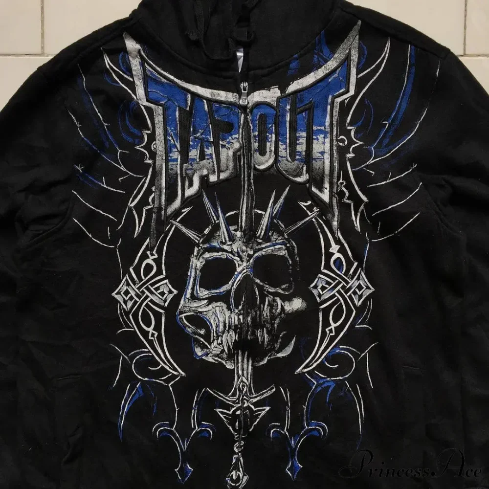 Distressed Zip Up Sweater - Image 2