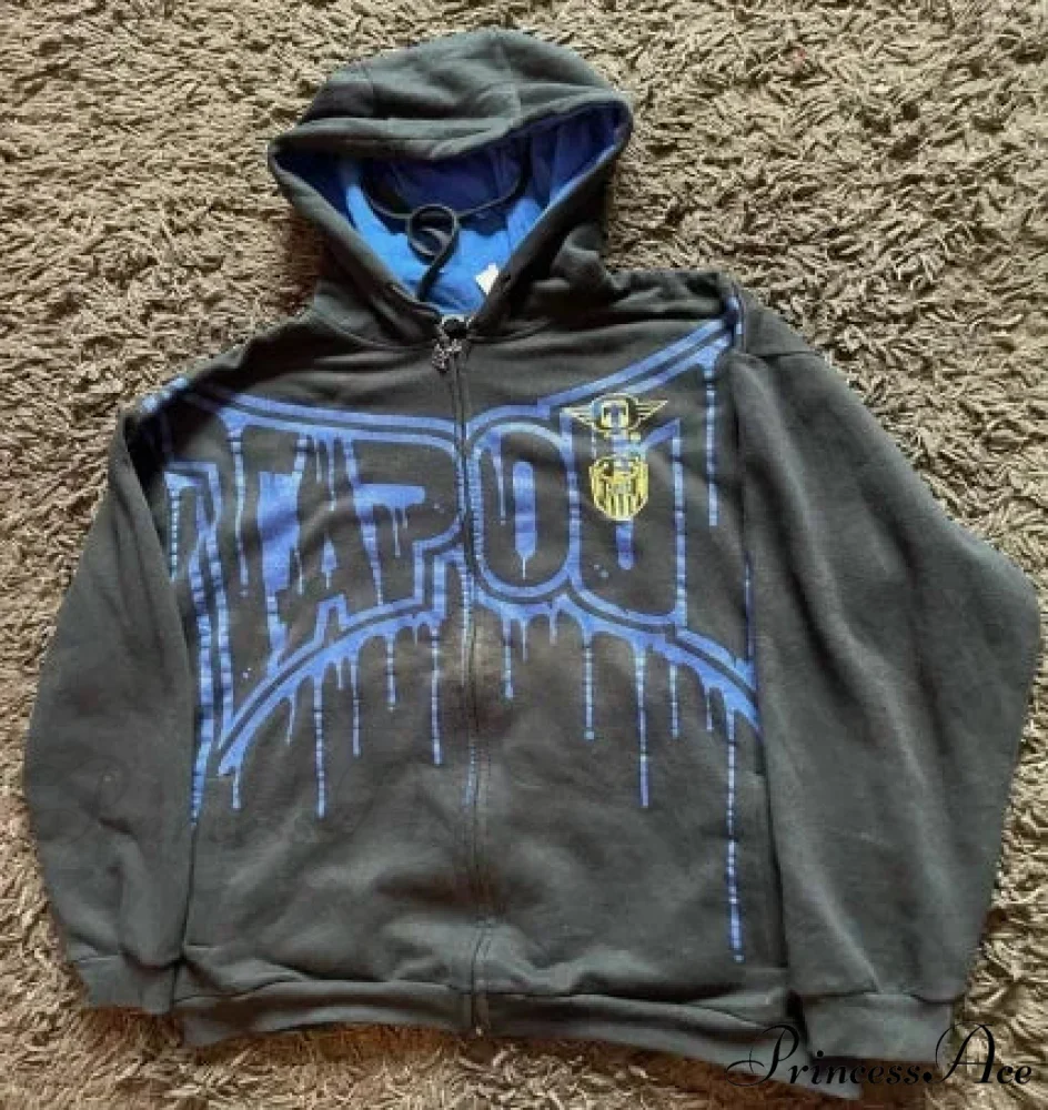 Distressed Zip Up Sweater - Image 6