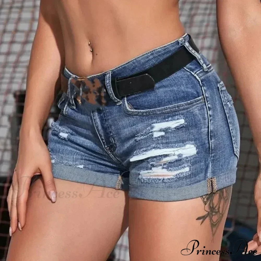 Divided Denim Twisted Hem Short - Image 4