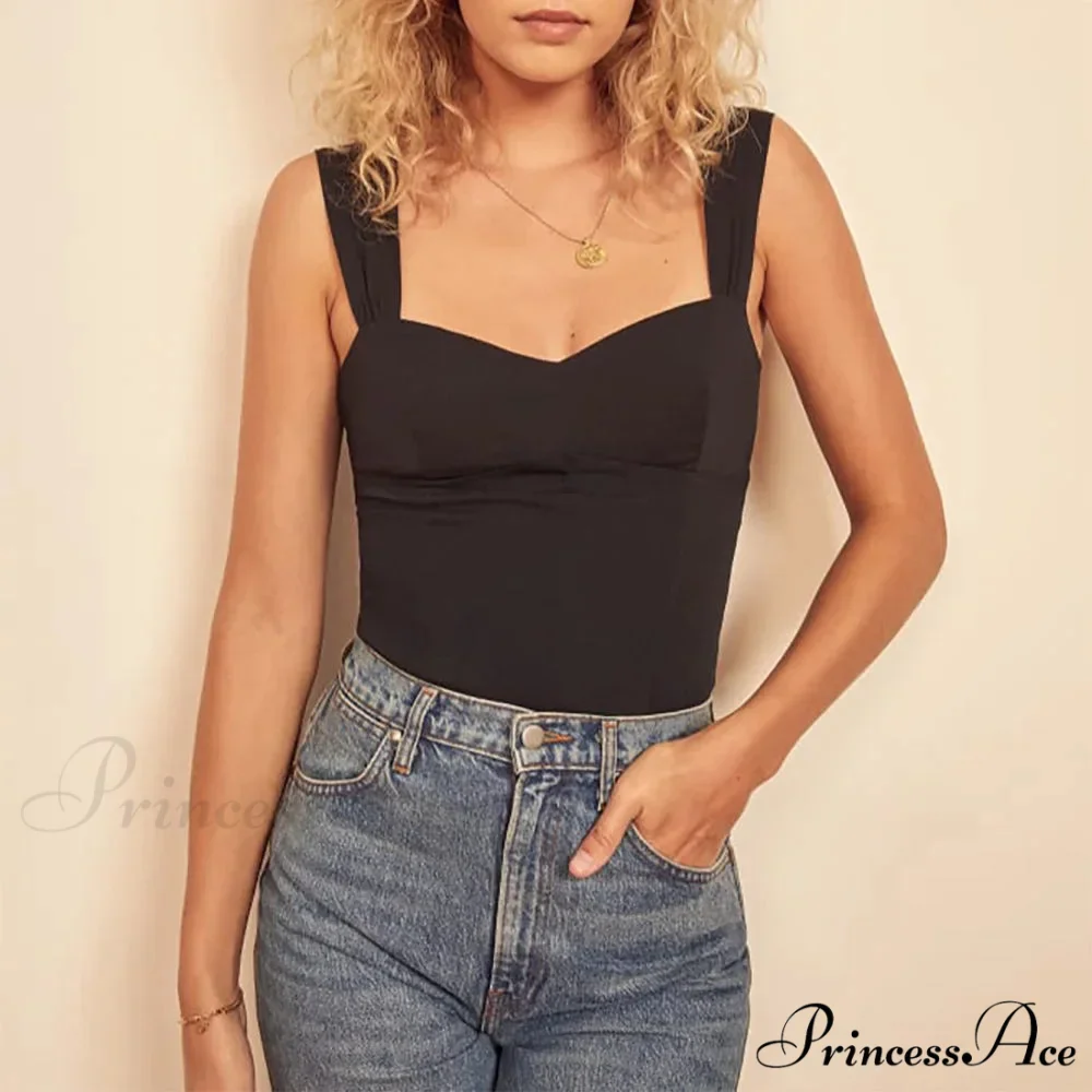Dotted Sweetheart Neck Shirred Sleeveless Fitted Crop Top - Image 4