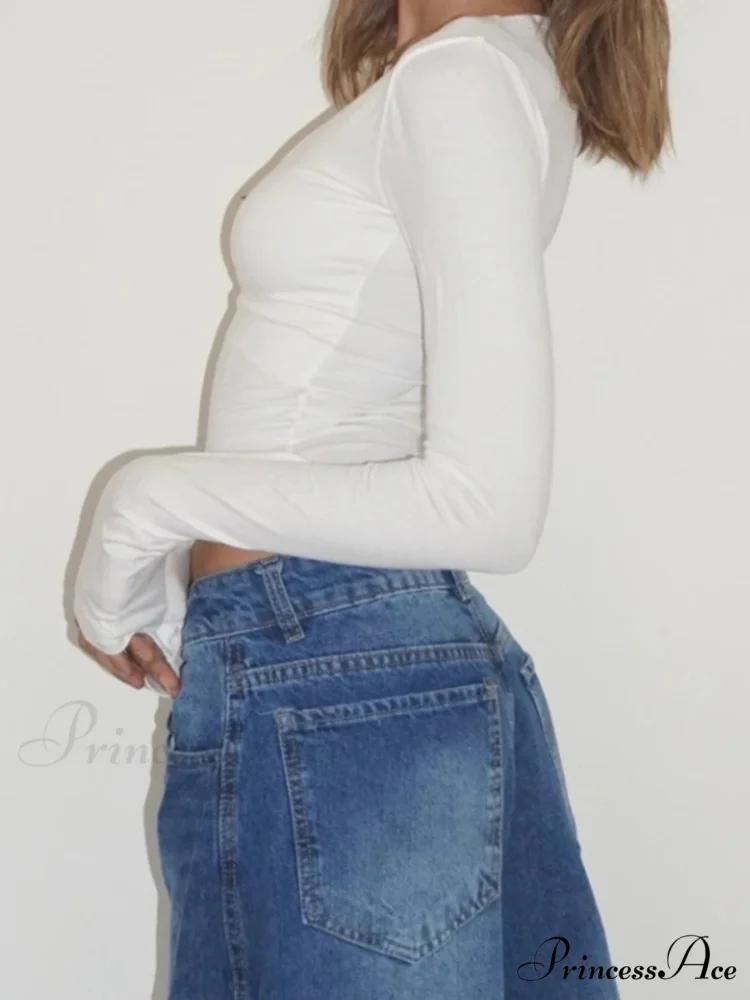 Durable Bow Fundamental Sleek O-Neck Extended Sleeve Knit Top - Image 2