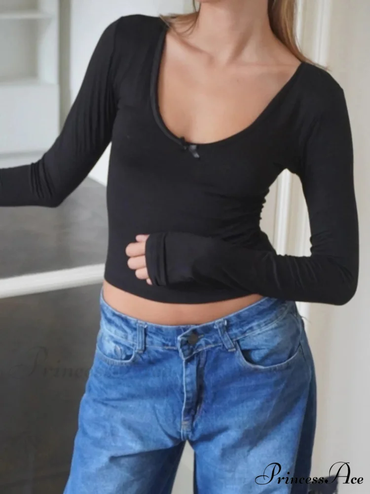 Durable Bow Fundamental Sleek O-Neck Extended Sleeve Knit Top - Image 3