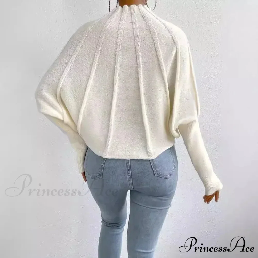 Durable Circular Neck Batball Sleeve Baggy Jumper - Image 2