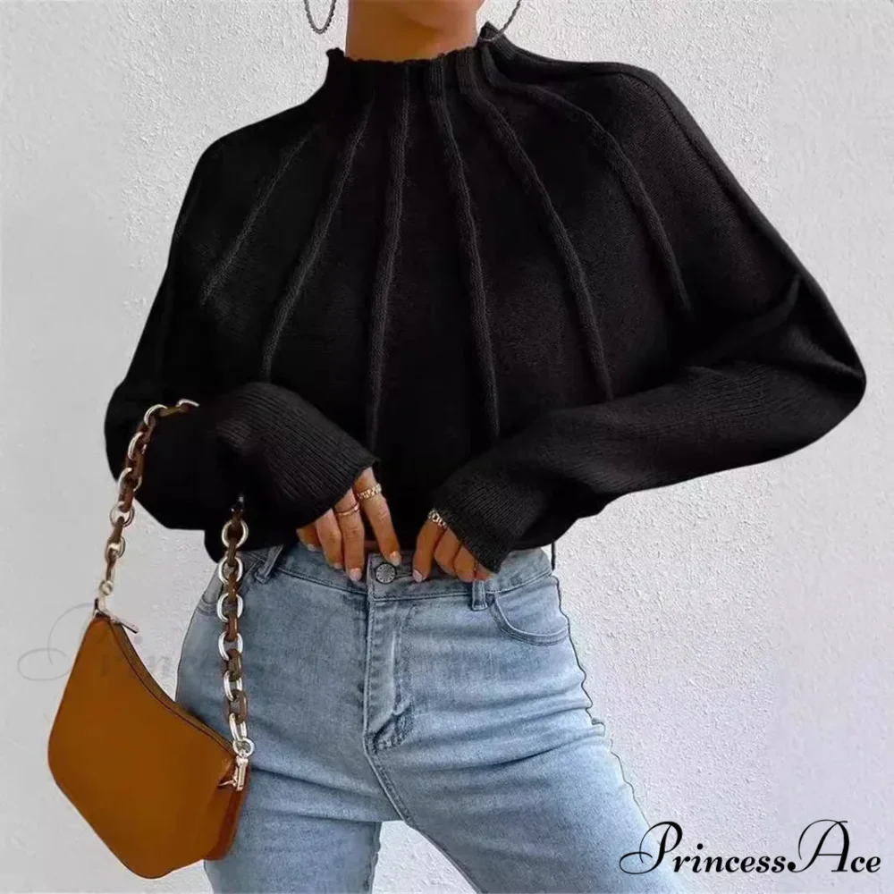 Durable Circular Neck Batball Sleeve Baggy Jumper - Image 3