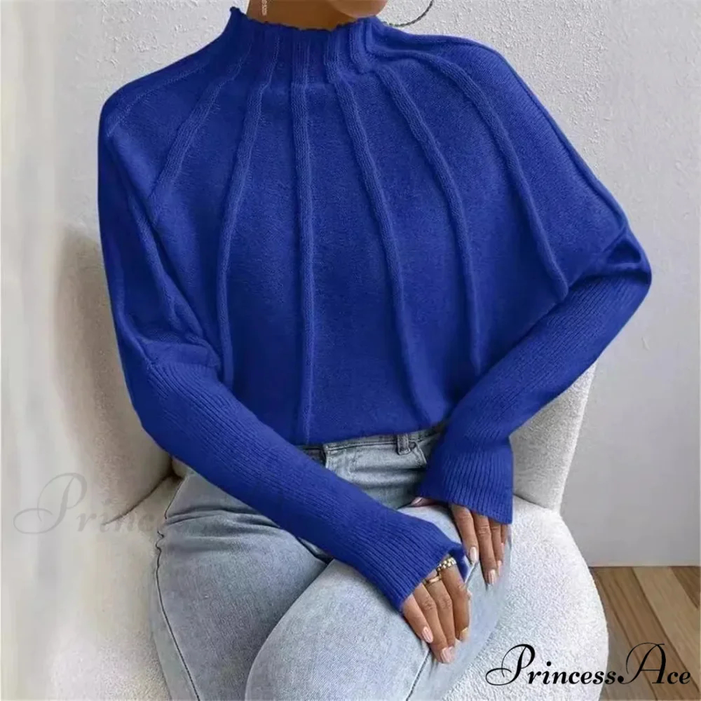 Durable Circular Neck Batball Sleeve Baggy Jumper - Image 4
