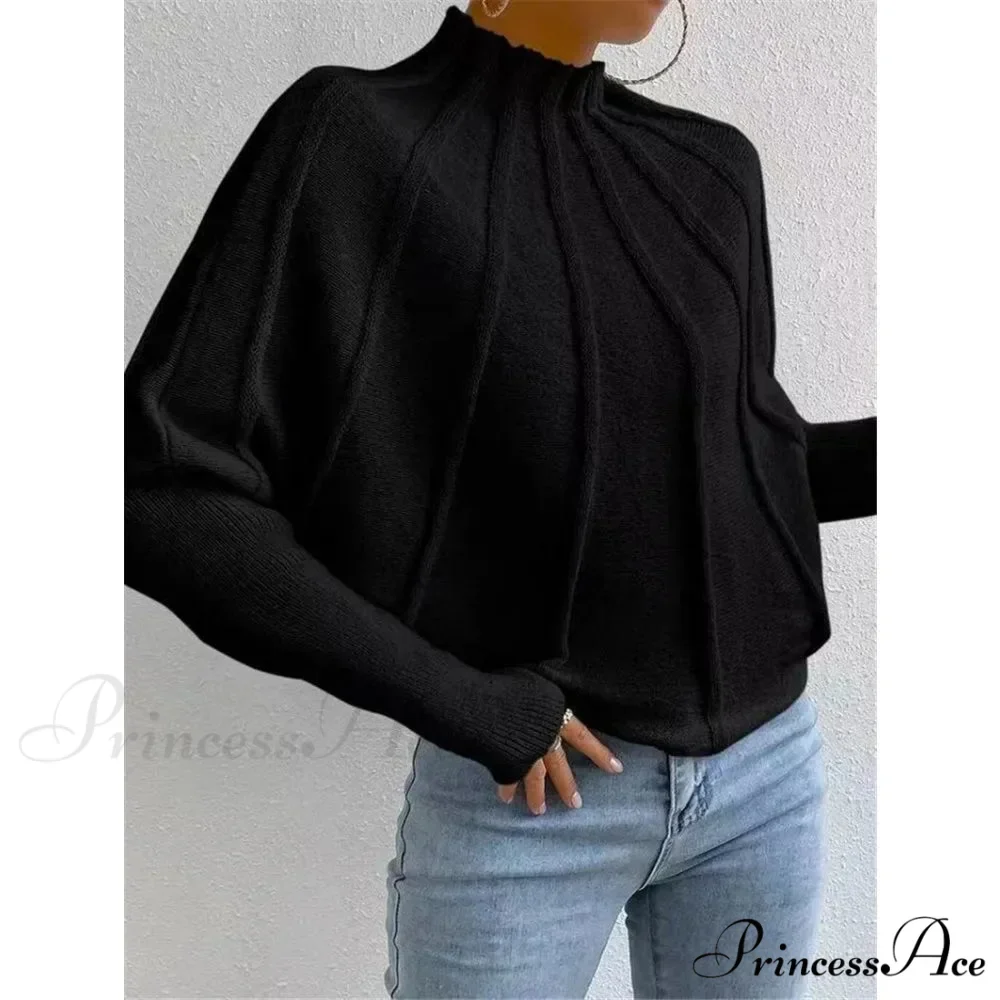 Durable Circular Neck Batball Sleeve Baggy Jumper - Image 6