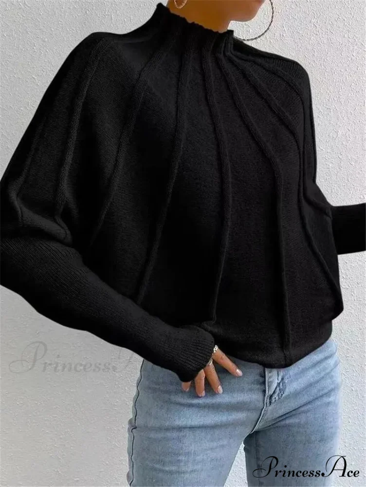 Durable Circular Neck Batball Sleeve Baggy Jumper - Image 8