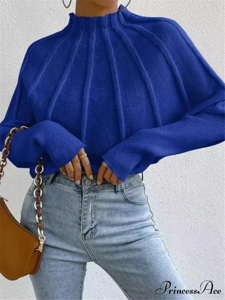 Durable Circular Neck Batball Sleeve Baggy Jumper - Image 9