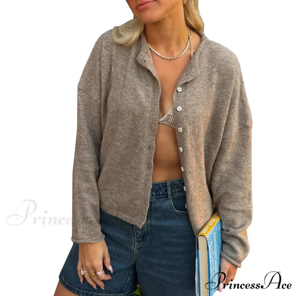 Durable Comfortable Button-front Knit Cardigan - Image 10