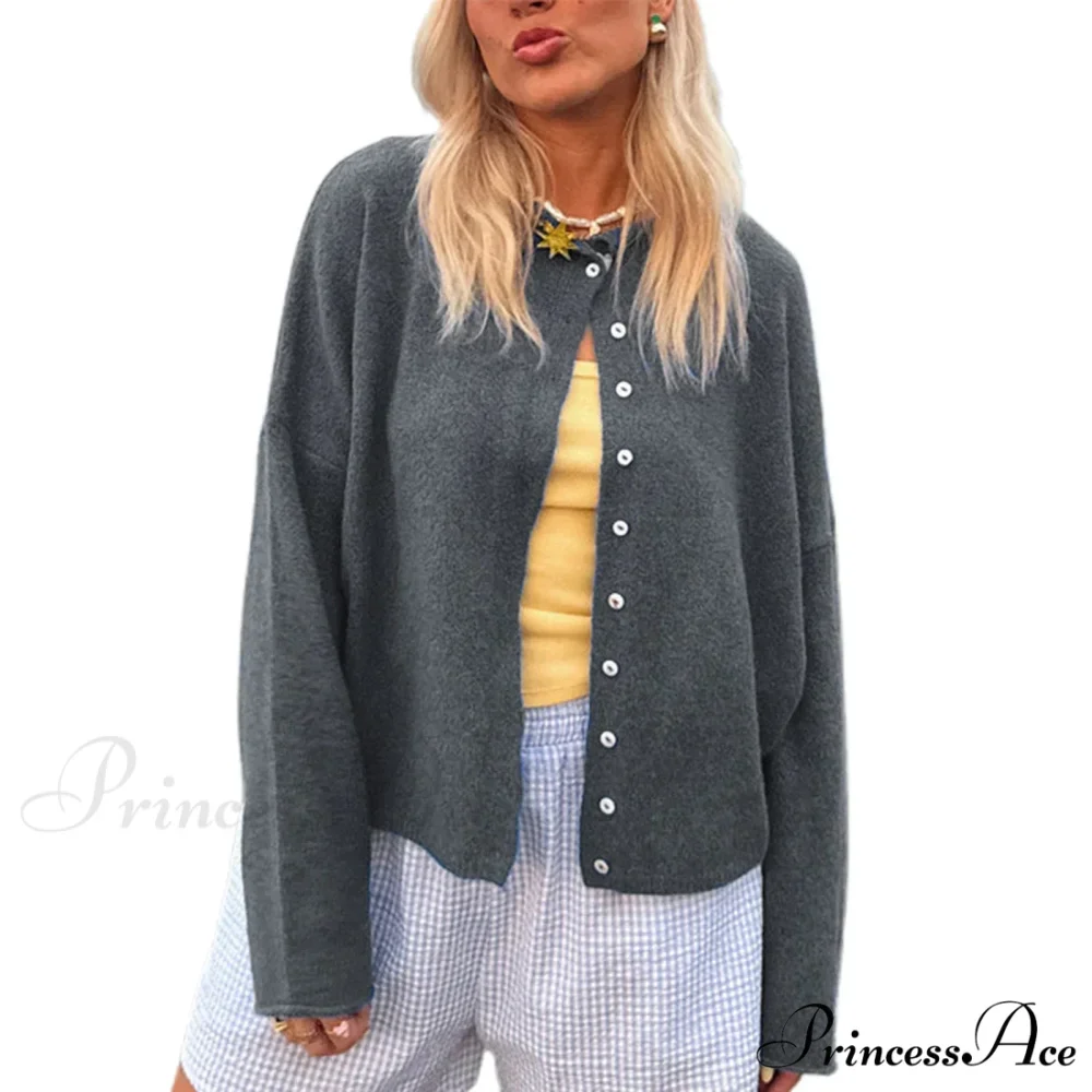 Durable Comfortable Button-front Knit Cardigan - Image 7