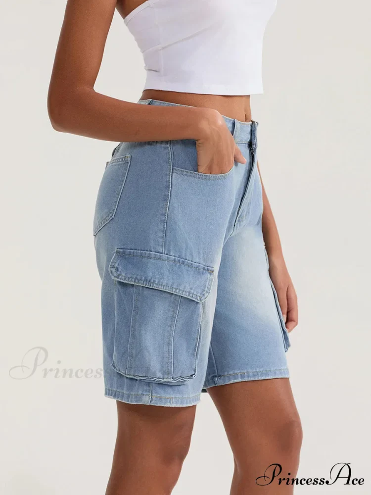 Durable Medium Elevation Button Denim Short - Image 4