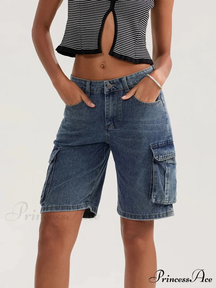 Durable Medium Elevation Button Denim Short - Image 5