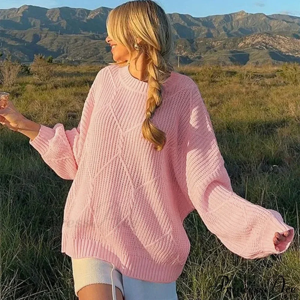 Durable Round-Neck Ribbed Extended Sleeve Sweater - Image 4