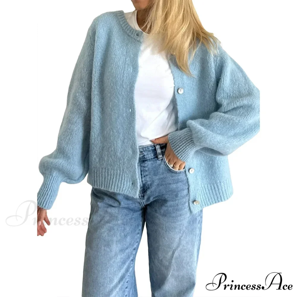 Durable Round-neck Short Knitted Cardigan - Image 8