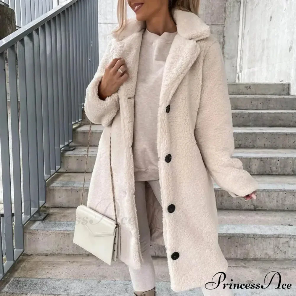 Durable Woolen Coat with Cinched Overcoat - Image 5