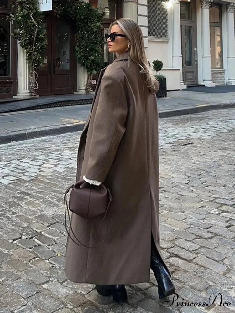 Durable Woolen Collar Full Sleeve Overcoat - Image 2