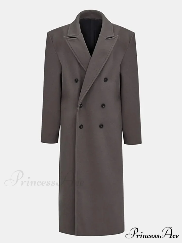 Durable Woolen Collar Full Sleeve Overcoat - Image 4