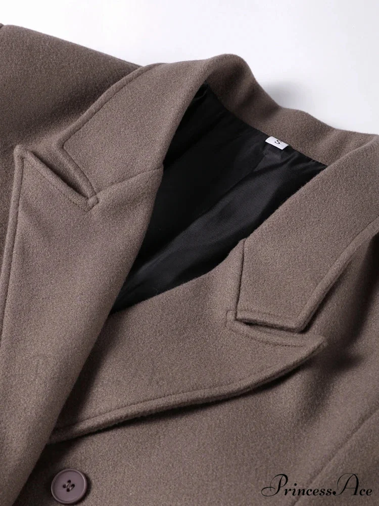 Durable Woolen Collar Full Sleeve Overcoat - Image 5