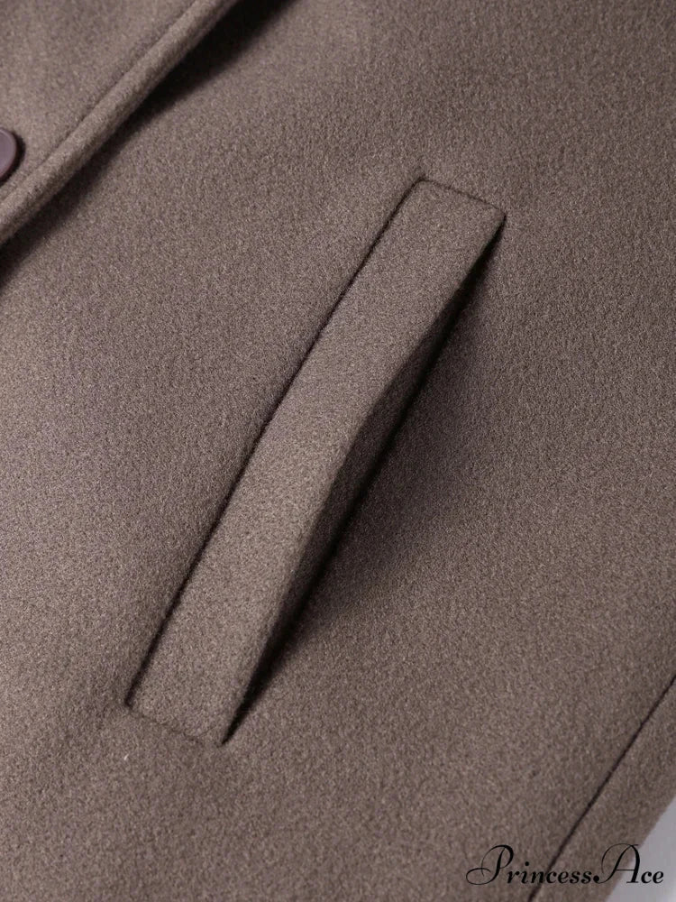 Durable Woolen Collar Full Sleeve Overcoat - Image 6
