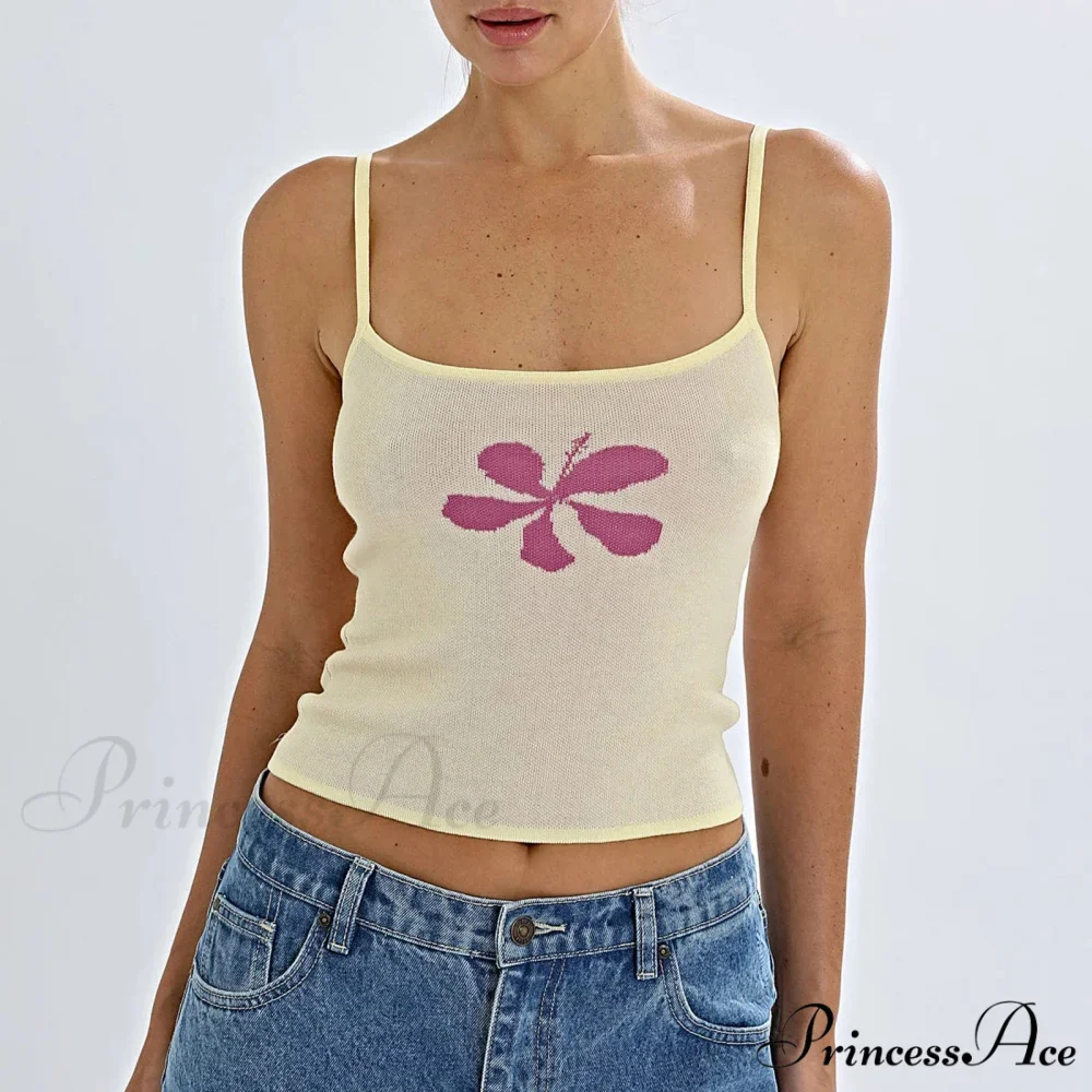 Eclectic Flower Knit Short Top - Image 3