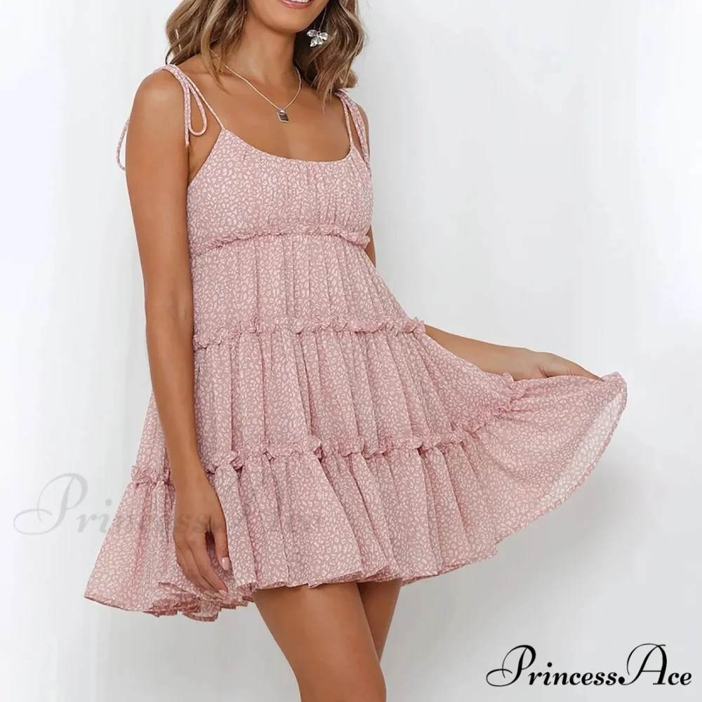 Eclectic Flowery Spaghetti Strap Informal Floral Dress - Image 7