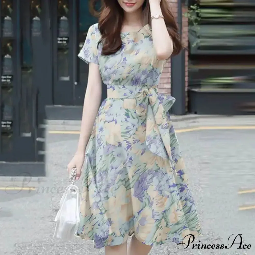 Eclectic Knee-length Flower Print Sundress - Image 4