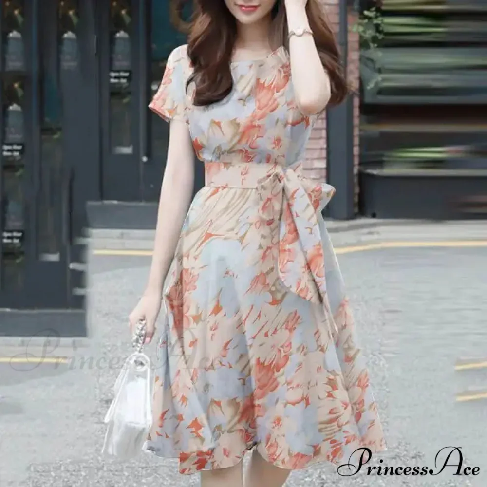 Eclectic Knee-length Flower Print Sundress - Image 5