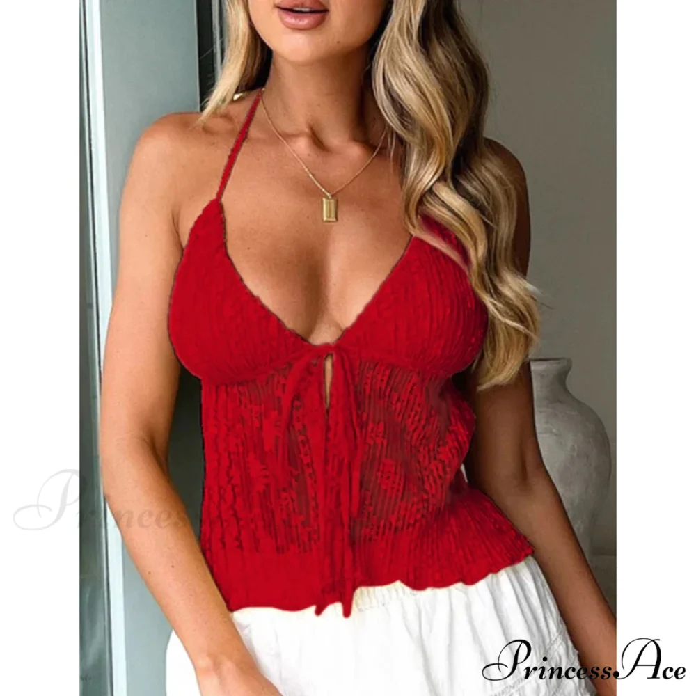 Eclectic Lace Fasten-Up Crop Top - Image 5