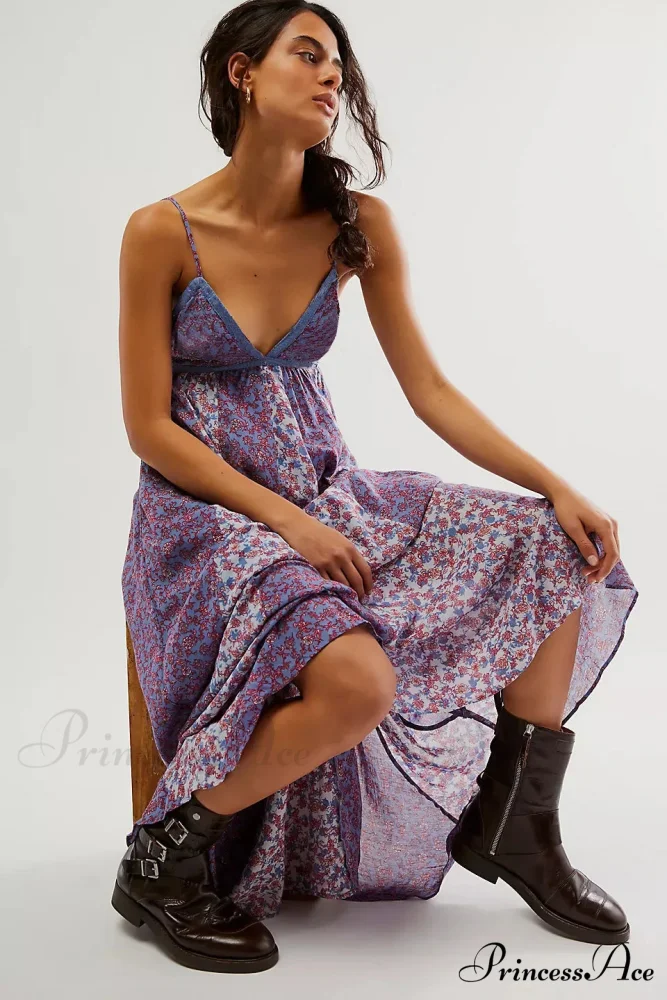 Elegant Chiffon Floral Bohemian Dress - Image 2