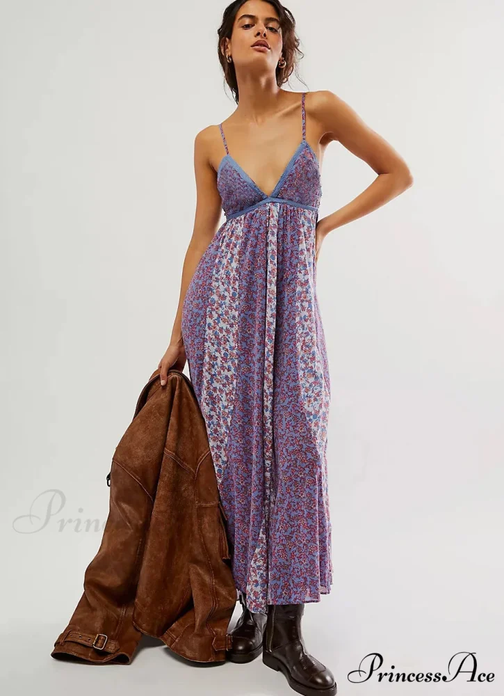 Elegant Chiffon Floral Bohemian Dress - Image 3