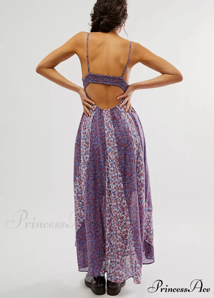 Elegant Chiffon Floral Bohemian Dress - Image 4